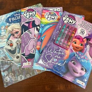 Children’s Books Set of 3 My Little Pony Coloring Books and Frozen Book